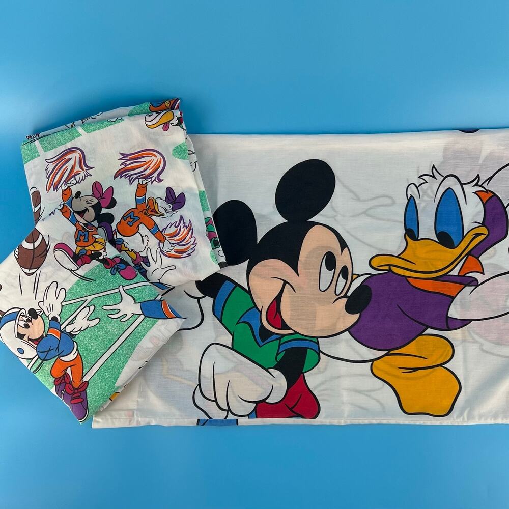 90s Disney Sports Twin Sheet Set 1990s Vintage